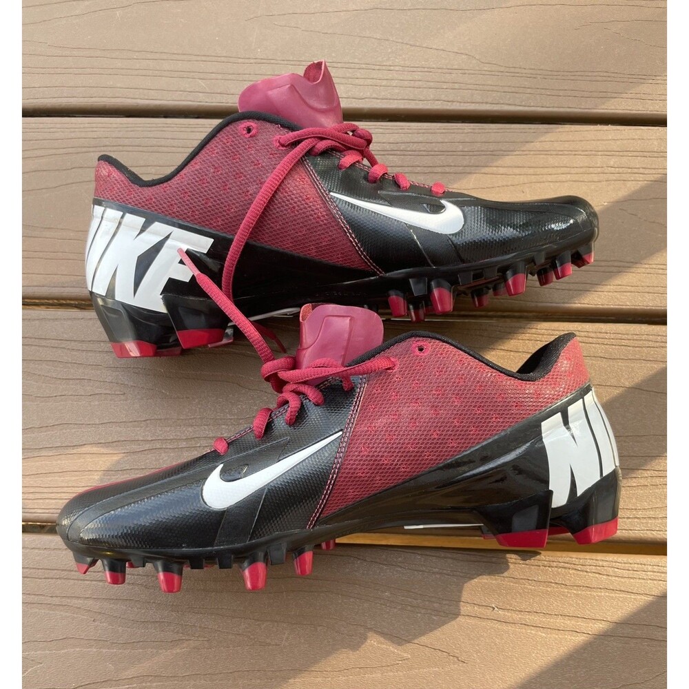Nike Vapor Pro Low TD Shoes Mens 9.5 Red Black Football Cleats